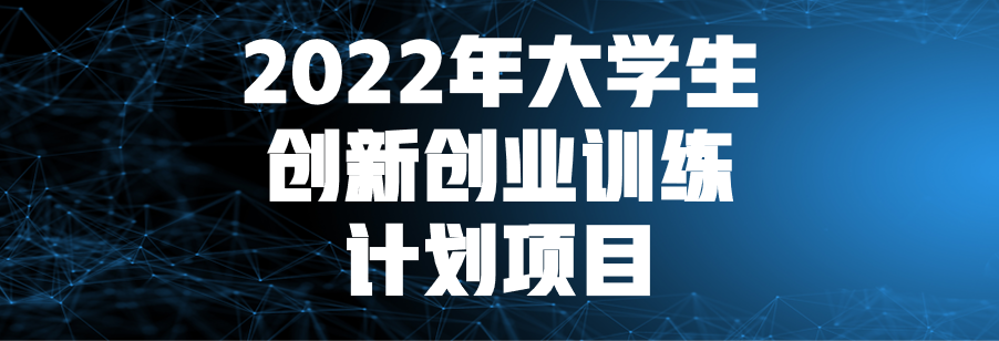 2023年大学生创新创业训练计划项目